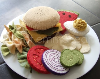 Felt Food - Summer Cookout Set - Sewing Pattern PDF