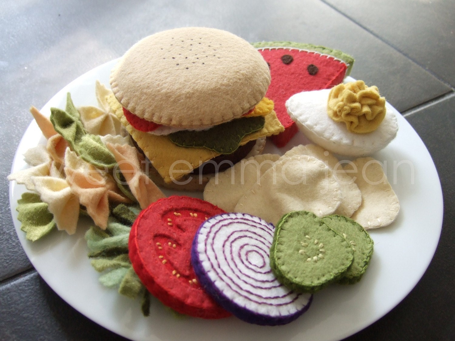 Felt Food Summer Cookout Set Sewing Pattern PDF Etsy