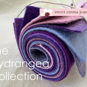 Felt Sheets - The Hydrangea Collection - Eight 9x12 Sheets of Purple Felt