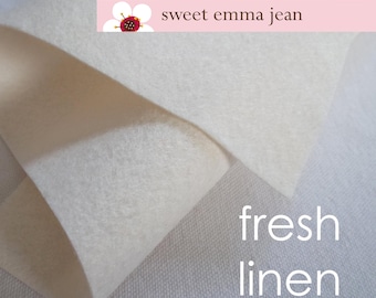 Wool Blend Felt - Fresh Linen, Off White 1/2 Yard