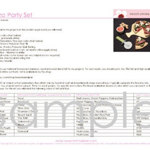 Felt Food Pattern Felt Pizza Party Set Pattern PDF DIY Felt Play Food image 5