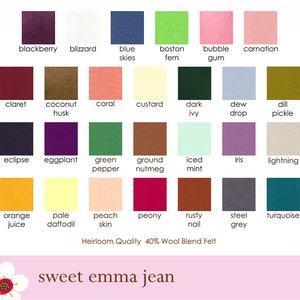 Wool Felt Sheets Choose Any Fifteen 15 Wool Blend Felt image 3
