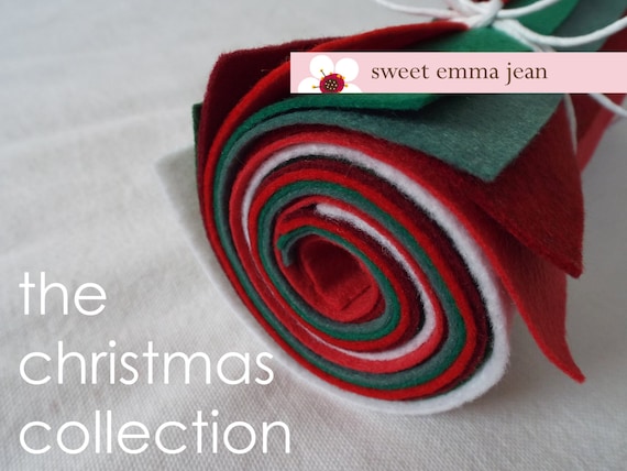 9x12 inch Christmas theme Felt Sheets - Felt and Yarn
