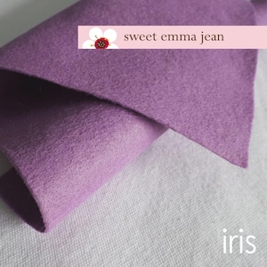 Wool Felt 1 yard cut - Iris - light purple wool blend felt