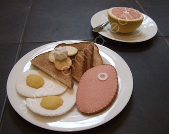 Felt Food Pattern: DIY French Toast Breakfast Set (PDF)