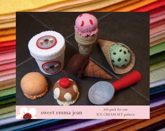 Felt Pack to make our Ice Cream Set