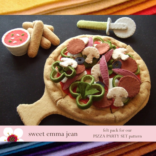 Felt Pack pour faire notre felt Pizza Party Set