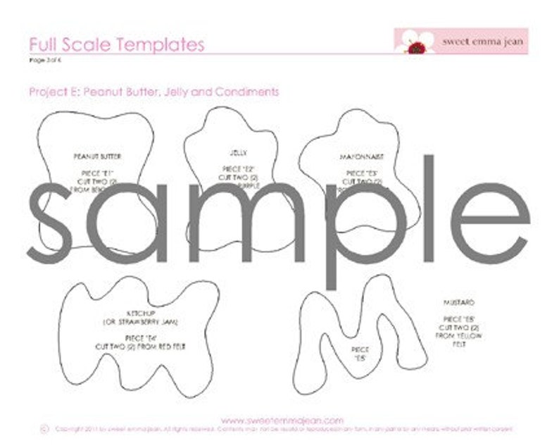 Felt Play Food Pattern Deluxe Lunch Set PDF DIY Felt Food image 4