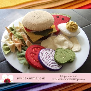 Felt Pack to make our Summer Cookout Set (Picnic Foods)