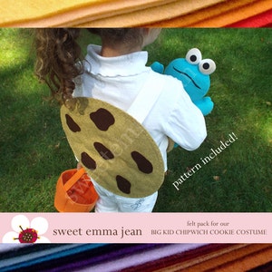 Felt Chocolate Chip Cookie Costume for Big Kids - DIY Felt Pack - All the felt you need - Pattern included