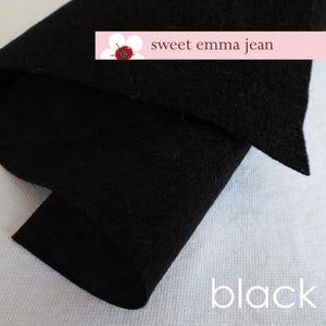 Wollfilz 1/2 Yard Schnitt - Schwarz - Wollfilz