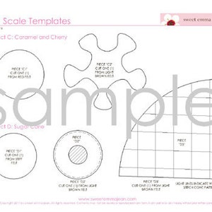 Felt Play Food Pattern Ice Cream Set PDF DIY Felt Food image 5