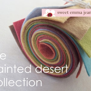 9x12 Felt Sheets - The Painted Desert Collection - 8 Sheets of Wool Blend Felt