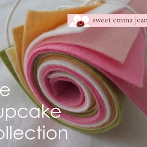 9x12 Wool Felt Sheets - The Cupcake Collection - 8 Sheets of Felt
