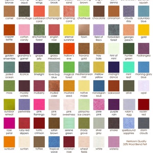 FELT Wool Felt Sheets Choose Any Twenty 20 Wool Blend Felt image 5