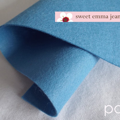 Wool Felt 1 Yard Cut Blue Skies Etsy
