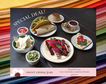 Felt Pack to make both our Taco Dinner AND our Fajitas Dinner sets - Special Combo Deal