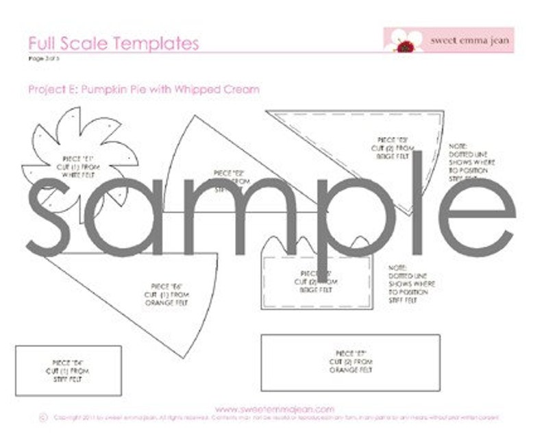 Thanksgiving Dinner Felt Play Food Pattern Holiday Turkey Dinner PDF DIY Felt Food image 4