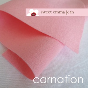 Wool Felt 1/2 (one half) yard cut - Carnation - Light Pink Wool Blend Felt
