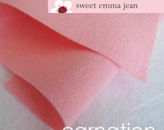 Carnation - Light Pink Wool Blend Felt - 1/2 Yard Cut