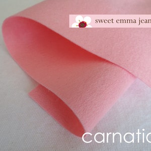 Wool Felt 1 yard cut - Carnation - Light Pink Wool Blend Felt