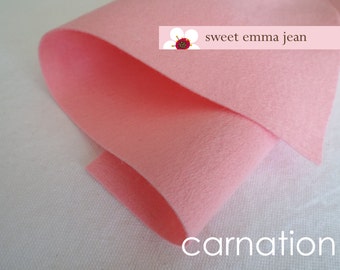 Wool Felt 1 yard cut - Carnation - Light Pink Wool Blend Felt