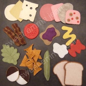 Felt Play Food Pattern Deluxe Lunch Set PDF DIY Felt Food image 2