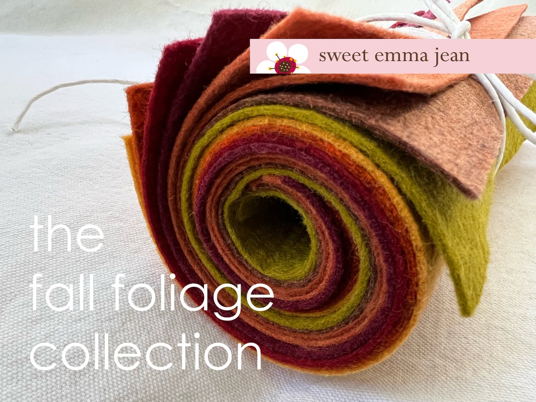 9x12 Wool Felt Sheets the Fall Foliage Collection 8 Sheets of Felt - Etsy
