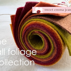 9x12 Wool Felt Sheets - The Fall Foliage Collection - 8 Sheets of Felt