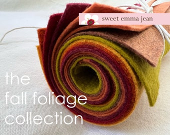 9x12 Wool Felt Sheets - The Fall Foliage Collection - 8 Sheets of Felt