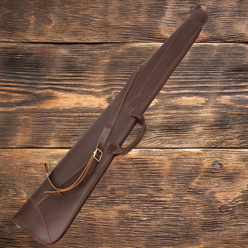 Leather Shotgun Case For Hunters, Archery Gift, Clay Hunting case, Leather Case,Rifle Case, Leather Shotgun Slip, Leather Scabbard, Handmade