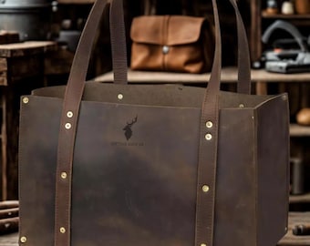 Handgefertigt Leder Werkzeugtasche Organizer: Werkzeugtasche aus Büffelleder