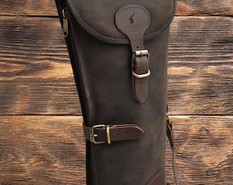 Handmade Leather Shotgun Case, Fleece Lined, Hunting Gift