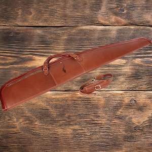 Leather Shotgun Case, Gift For Hunters, Shotgun Slip case, Shotgun Sleeve, Leather Scabbard , Rifle case, Hunting Case, Handmade