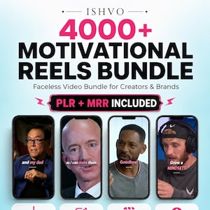 4000+ Motivational Reels Bundle | TikTok, Instagram & Shorts | Viral Business Video Bundle | PLR/MRR