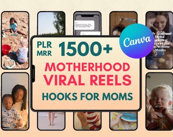 1500+ Faceless Motherhood Reels: Canva Vorlagen, PLR + MRR (Digitaler Download)