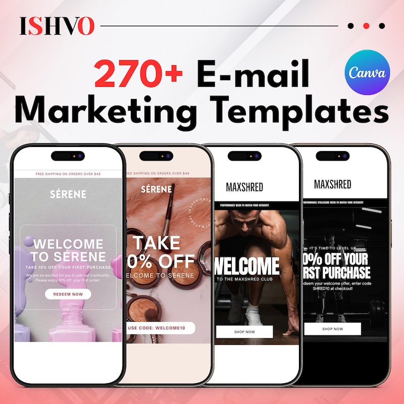 email templates - bundle pack - 50+ on yellow images... Email Template Bundle - Etsy