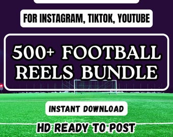 Bundel 500+ voetbalrollen | Virale voetbalvideo's voor TikTok-reel, Instagram en YouTube-shorts | PLR + MRR | Direct downloaden |