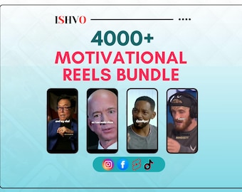 Paquete de más de 4000 Reels motivacionales / TikTok, Instagram y cortos / Paquete de videos empresariales virales / PLR/MRR