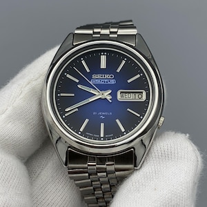 Vintage Seiko 5 Actus 7009 Automatic Watch – Aftermarket Blue Dial, Japan-Made 1974 Men’s Watch