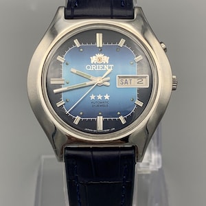 Orient 3 Star 21 Jewels Automatic Watch | Vintage Japan Made Cal. 46943 | Retro Blue Dial Men’s