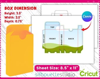 Plantilla editable de caja para naipes de Canva: Almacenamiento de cartas de póker DIY (Descarga digital)