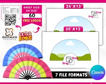 Plantilla de sublimación Clack Fan: Recuerdos de fiesta DIY (Canva, SVG, PNG)