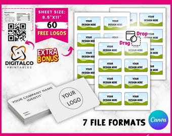 Business Card Template, 3”x2.5”Business Card Svg, Blank Business Card, Drag & Drop Business Card, Editable Business Card, DIY Business Card