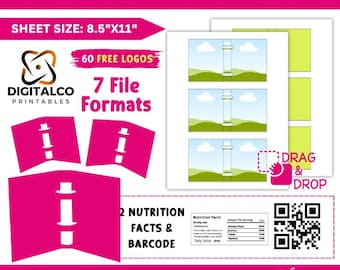 Plantilla para exhibir perfumes: Etiqueta DIY editable en Canva (descarga digital)