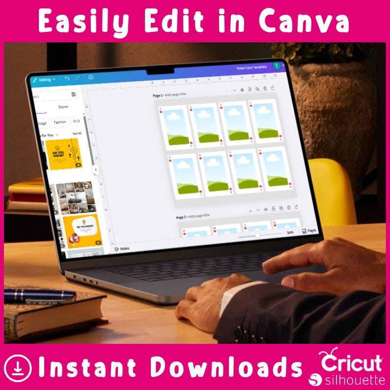 Poker Card Template Canva