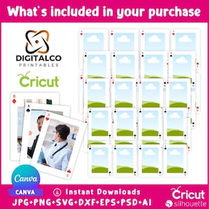 Playing Card Templates, Poker Card Template, Printable Cards, Personalized Card SVG, Canva Editable, Poker Card, Editable Canva Playing Card
Blank Playing Card, Playing Card, poker Card Template, Canva Editable, Affirmation card, Trading Card, Card Sublimation, playing  svg, canva template, party favor, custom poker card, Cricut card, DIY Cards 
Poker Card Canva Editable Template, Card Sublimation Design, Editable Trading Card, Blank Playing Card, Playing card Template, Drag and Drop