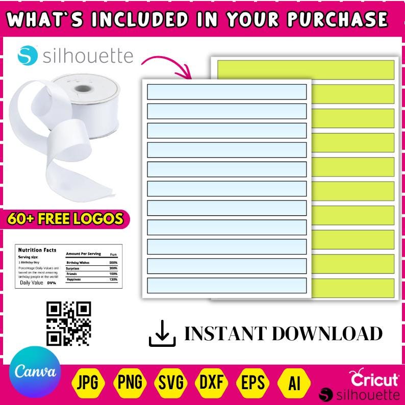 Ribbon Sublimation Template, Satin Ribbon Sublimation Template, Satin ...