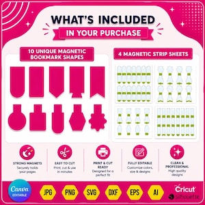 Magnetic Bookmark Template Bundle | 10 Editable Canva Templates | Digital Download
Magnet Bookmark Canva Template, Editable Bookmark Template Bundle, Printable Magnetic Bookmark Design, Drag & Drop Blank Magnet Bookmark
magnetic bookmark
bookmark template
canva bookmark
magnetic frames
bookmark svg
editable canva
blank bookmark
bookmark bundle
printable bookmark
diy bookmark
bookmark design
drag and drop
digital download