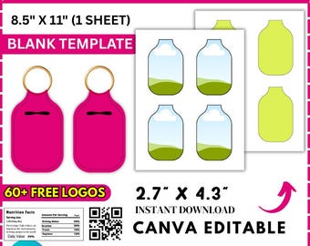 Sanitizer Holder Template, Sanitizer Holder Canva Template, Sublimation Template, Sanitizer Holder Svg, Sanitizer, Editable Canva Drag &drop